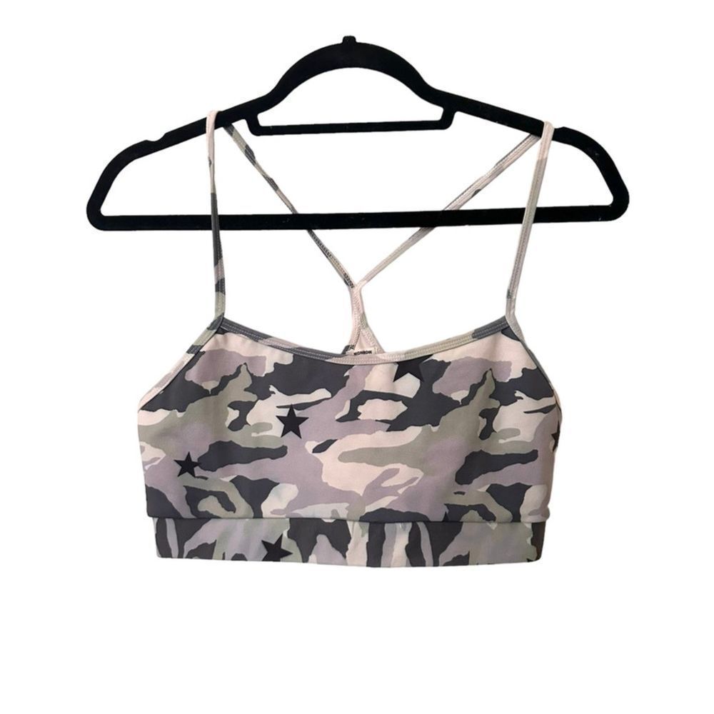 MONROW Camo Racerback‎ Sports Bra Sz L
